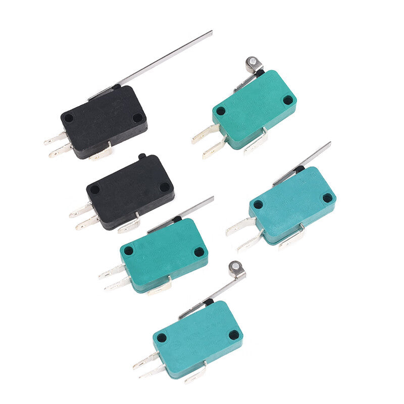 Baidate KW7-9 travel limit micro switch, long handle, 4.8 pins, copper contacts (10 pieces)