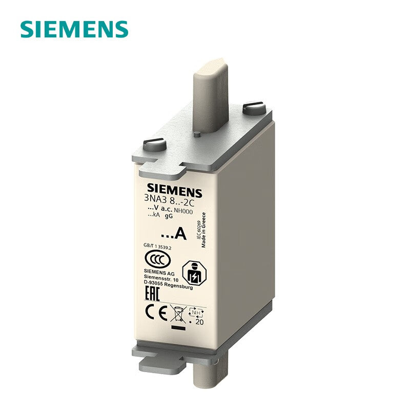 Siemens 3NA Blade 000 6A AC120KA/DC25KA gL/gG 500VAC/440VDC 3NA38012C fuse body