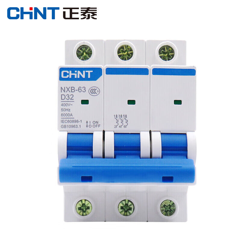 Chint (CHNT) NXB-63-3P-D40 industrial circuit breaker air switch overload air switch DZ47 upgraded small circuit breaker