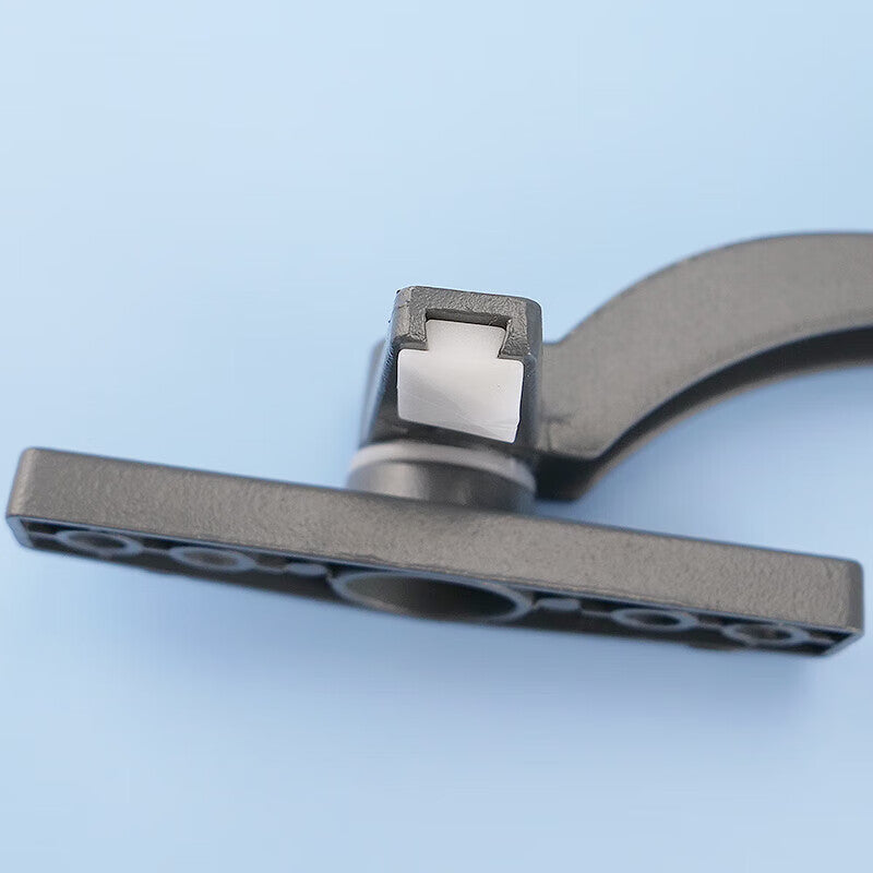Deyu Window Handles, Type 50 Zinc Alloy Single-Point Casement Window Handle, Outward-Opening Window 7-Shaped Window Lock, Curtain Wall Hanging Window Handle, Dark Gray Left Handle