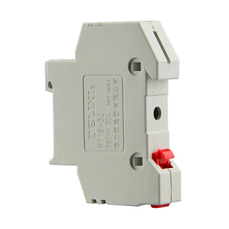Delixi Electric cylindrical cap fuse base; RT18-32 base (white)