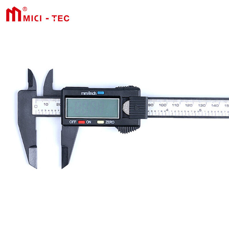 Mitz digital caliper, carbon fiber electronic vernier caliper, high-precision internal and external diameter measuring tool for home use, jewelry, antiques, and jade, 0-150/0.1mm.