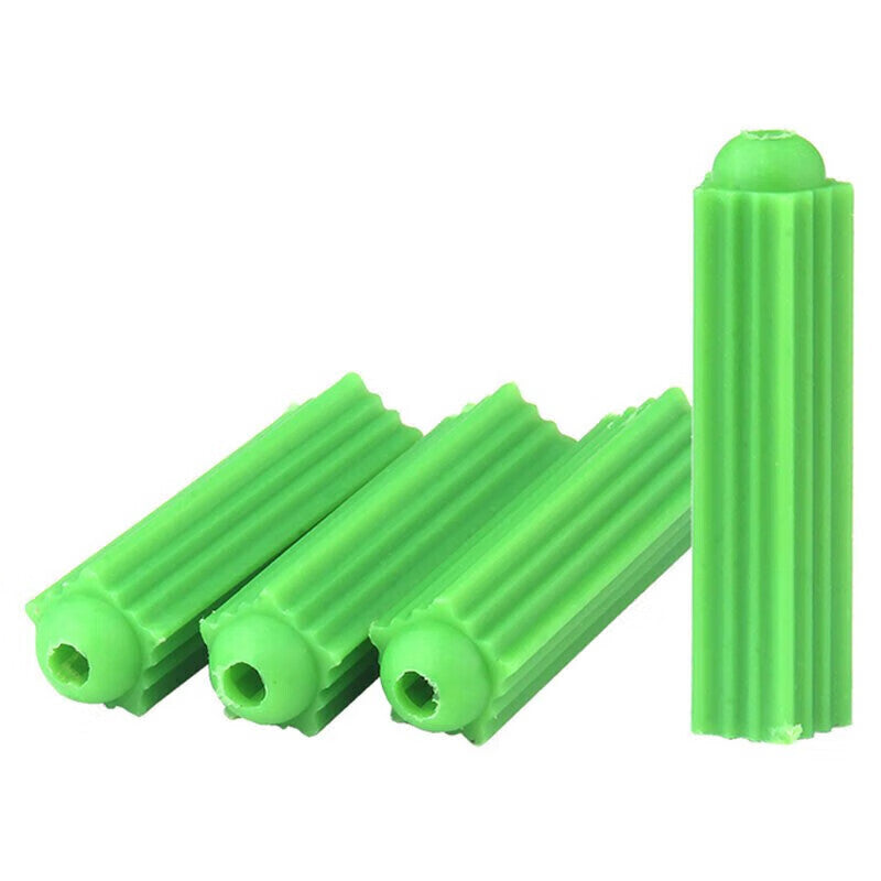 Haisdike Plastic Expansion Tubes, Green Plugs, Wall Plugs, Expansion Screws, Rubber Granules, M6 (2000 pieces) HKqy-16