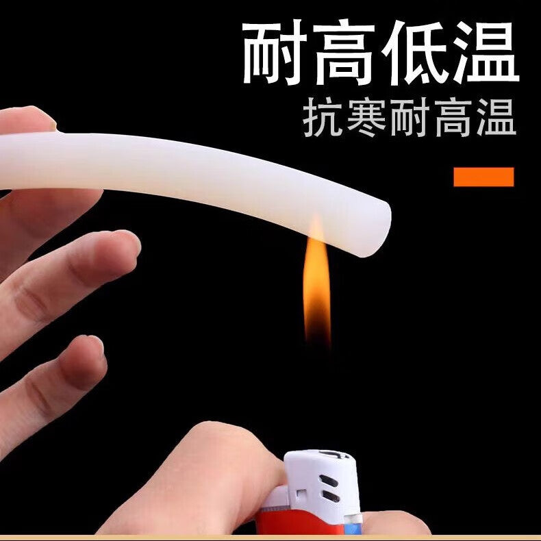 ZHIDE silicone rubber round strip, 10mm diameter, white.