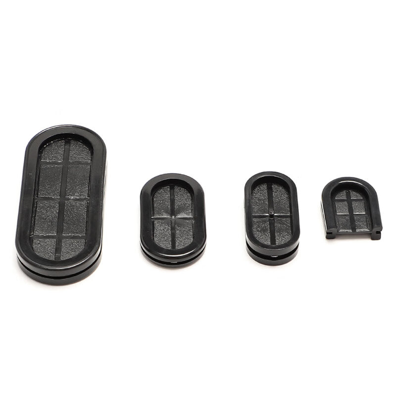 Ren Dian oval-shaped coil protector, elongated oval shape, environmentally friendly rubber double-sided dustproof wire exit ring, environmentally friendly 20*50mm opening (10 holes).