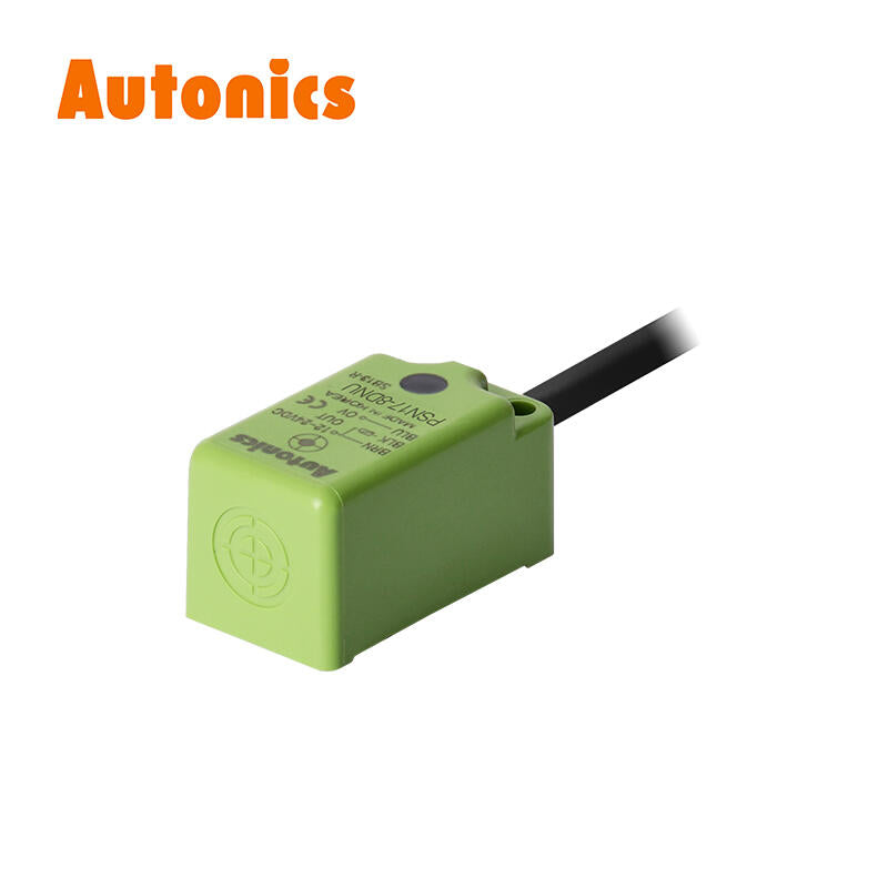 Autonics inductive square proximity switch 3-wire cable 2m detection distance 8mm NPN; PSN17-8DNU