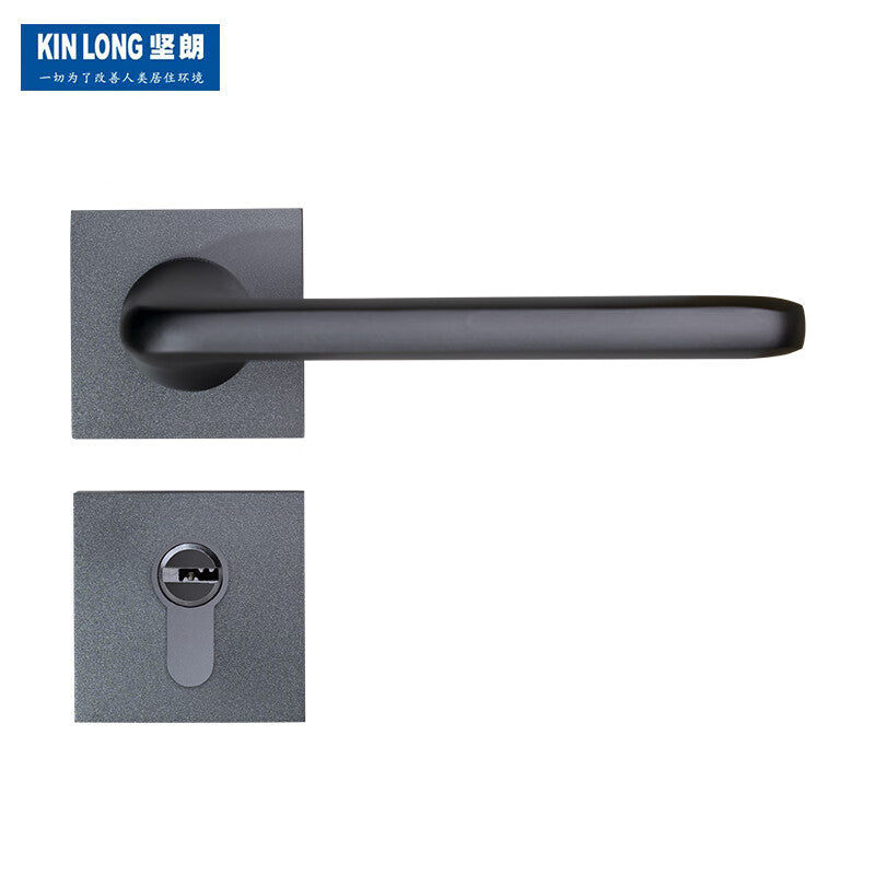 Kinlong (KIN LONG) Home Interior Door Lock, Simple Bedroom Wooden Door Lock, Split Lock, Space Aluminum Alloy Door Lock, Gray Reinforced