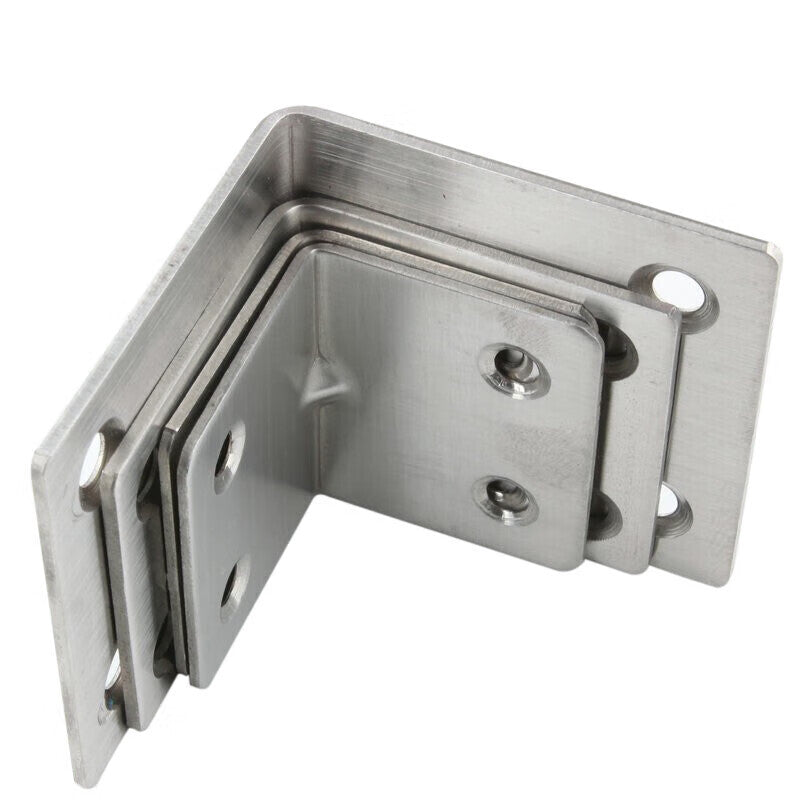Jingu Lao KCAA-588 Thickened Stainless Steel Right Angle Bracket, Right Angle Fixing Plate, Furniture Connector, Triangular Iron Plate, L-Shaped Bracket with 10 Screws, Straight Edge, 4 Holes, 30*38*1.2mm
