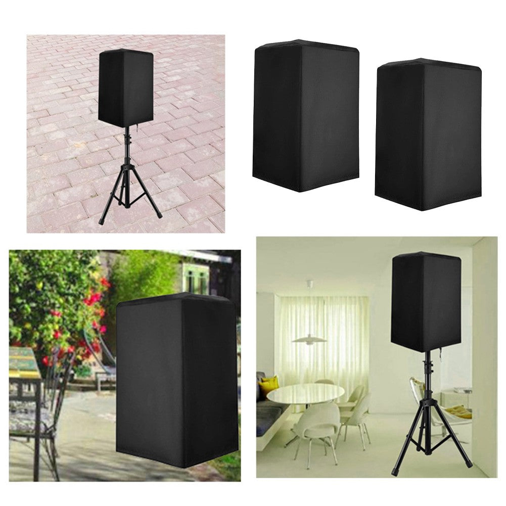 Black Cloth Cover for Powered Upright Speakers Waterproof and Dust Protection