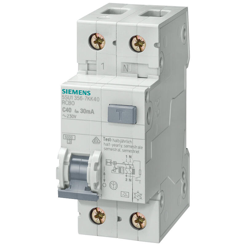 Siemens 5SU1 Electromagnetic Circuit Breaker 20A 1P+N 30mA AC 6kA