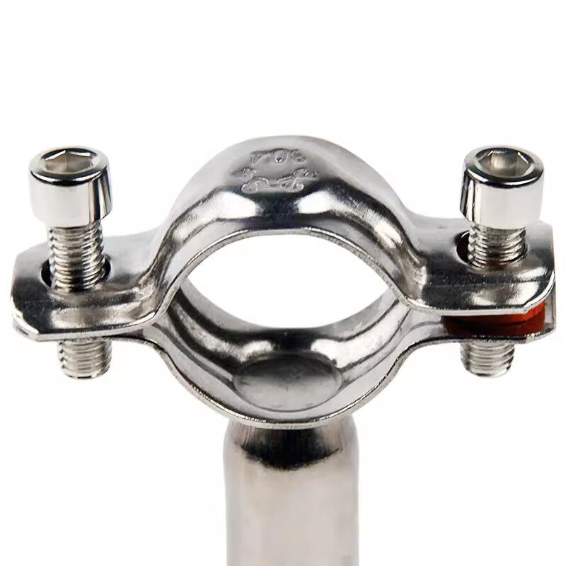 Shanhe Industrial Products 304 Stainless Steel Pipe with Base, Pipe Support, Pipe Clamp, Sanitary Pipe Support 304 Φ25-27, Height 50MM