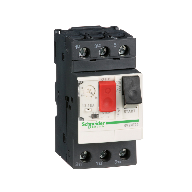 Schneider Electric TeSys GV2ME20 Motor Circuit Breaker 13-18A Control