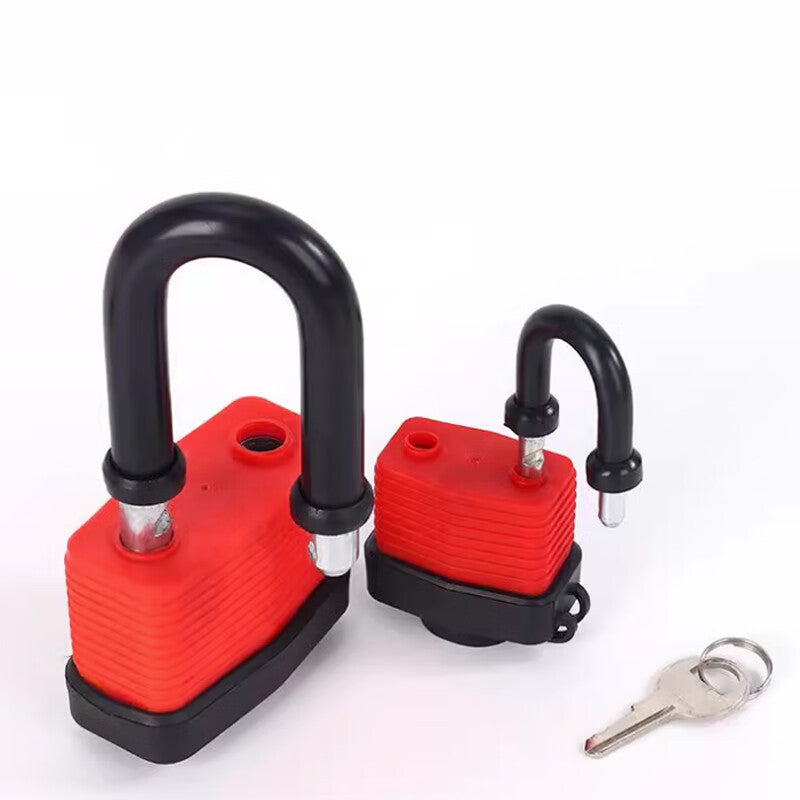 Deqi Outdoor Waterproof Thousand-Layer Padlock, Outdoor Rainproof and Rustproof Lock Cylinder and Lock, Large Iron Lock for Courtyard Gates