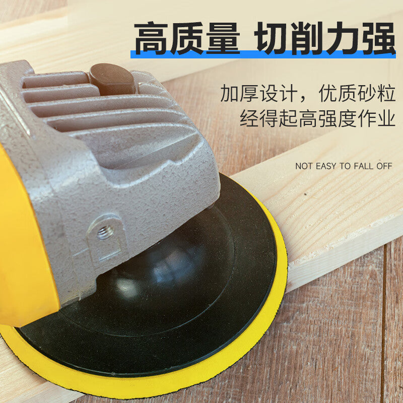Guxiang flocked sandpaper, circular sander disc, polishing angle grinder grinding disc, 100mm diameter, 4-inch, non-perforated, 40 grit (50 discs per pack) + 1 grinding wheel adhesive plate.