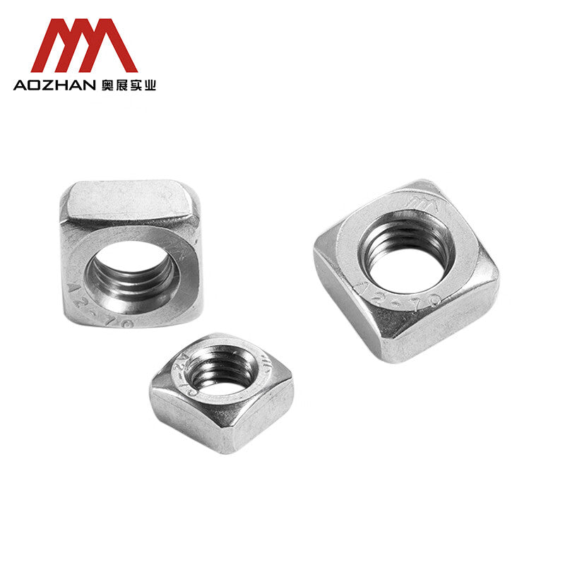 AOZHAN 304 Stainless Steel Square Nuts DIN562, Thin Square Nuts, Square Screw Caps GPH M4 (8000 pieces/box)