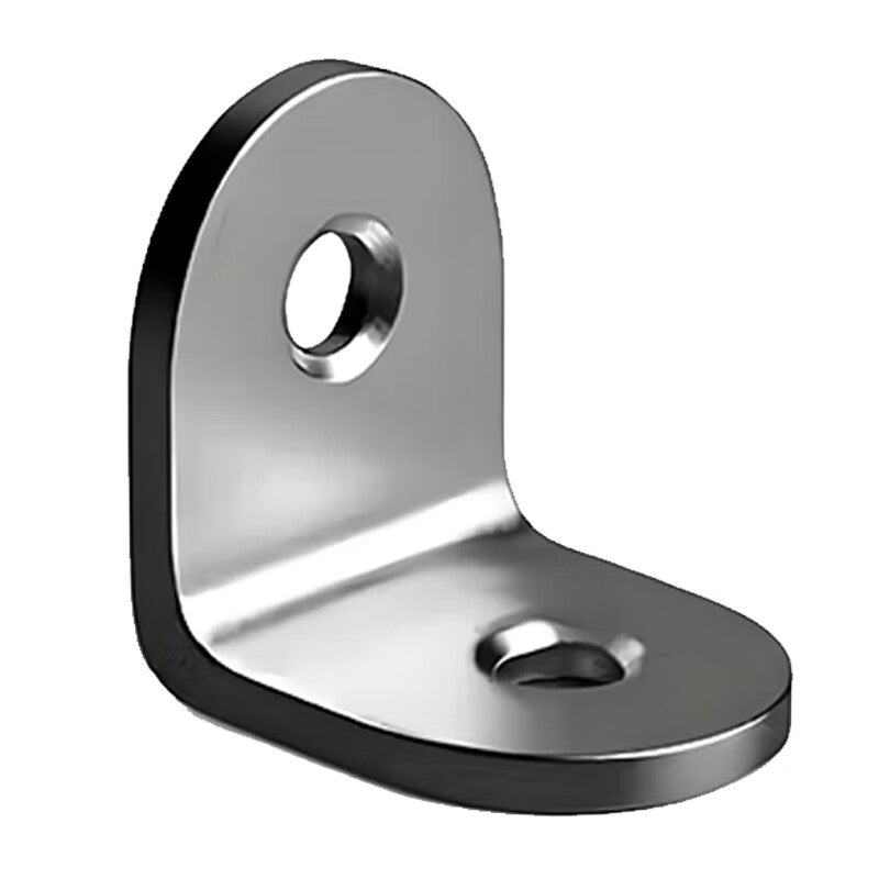 Initial-grade stainless steel angle bracket right-angle fixing triangle iron bracket connecting piece reinforced hardware shelf support, double hole 10-pack