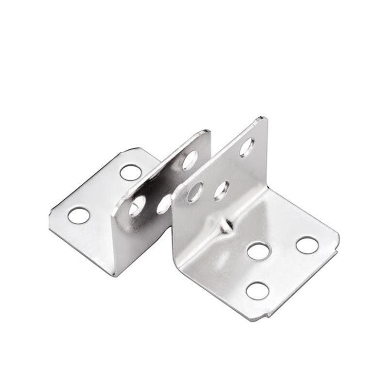 Thickened 90-degree right-angle bracket for furniture connectors, stainless steel, 90-degree L-shaped right-angle bracket (10 pieces - screws included)