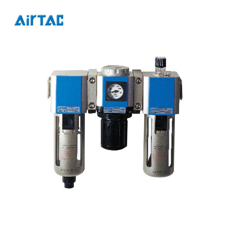 AirTAC air source treatment component, triple piece (with table, bracket, and reverse flow valve); GC60020F1K