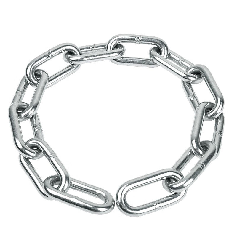Bingyu BX-1 304 Stainless Steel Chain, Long Link Chain for Bicycle Warehouse Doors, Diameter 5mm, Length 1 meter (Multiple photos taken without cutting).