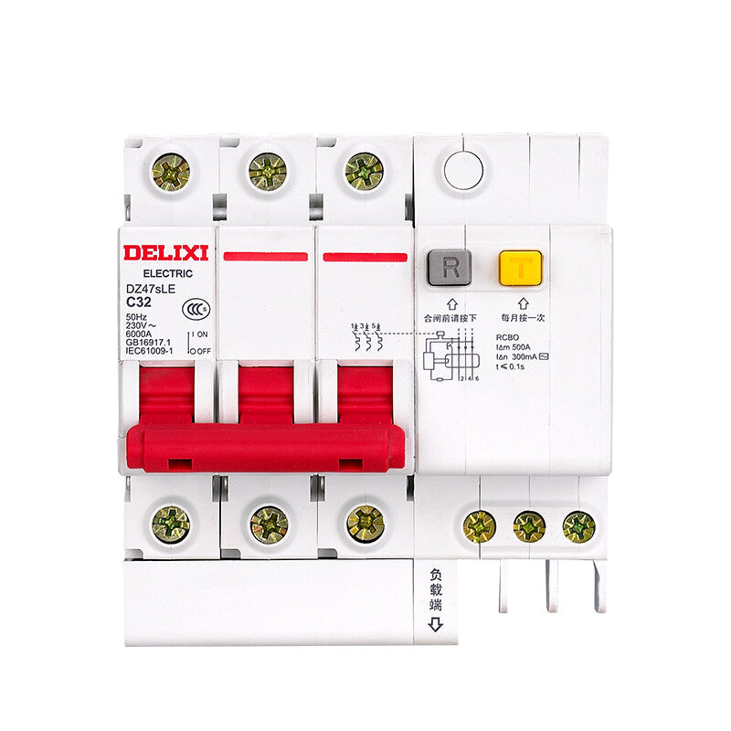 DELIXI DZ47sLE 3P C Type 20A Miniature Circuit Breaker