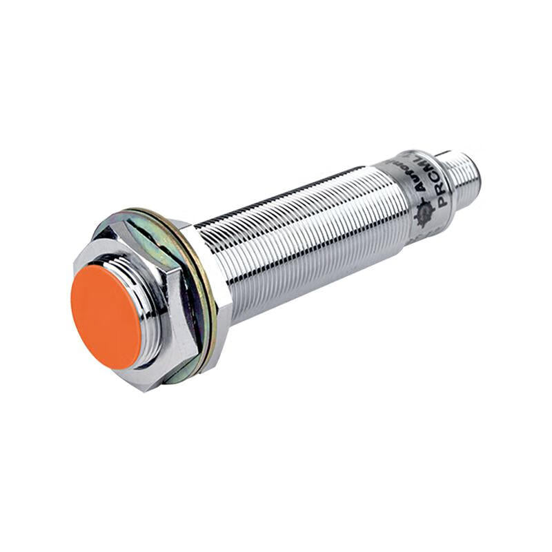 Autonics inductive cylindrical proximity switch 3-wire M12 connector detection distance 5mm PNP; PRCML18-5DP2