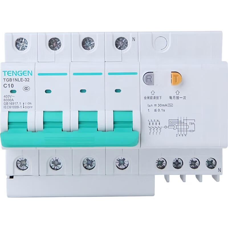 Tianzheng small leakage circuit breaker; TGB1NLE-32 4P C16 30mA (Xiangyun 3.0)