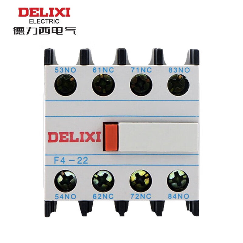 Delixi CJX2s accessory auxiliary contact 2NO+2NC top-mounted F422 contactor accessory