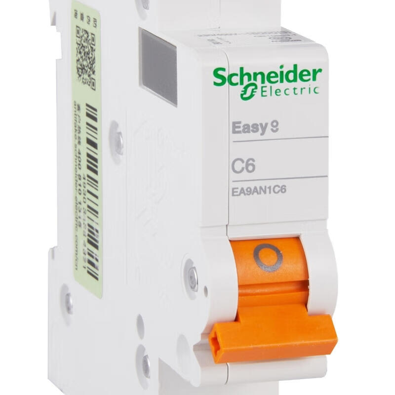 Schneider Electric miniature circuit breaker, EA9AN 1P C6A; EA9AN1C6