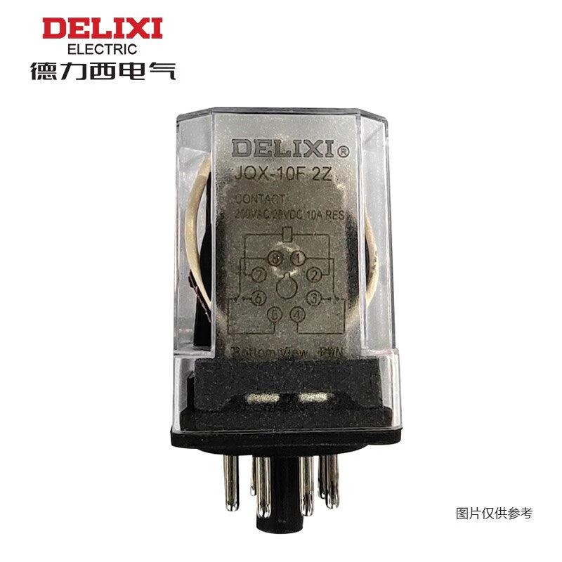 Delixi JQX-10F small 10A 2NO+2NC without light 220VAC JQX10F2M intermediate relay