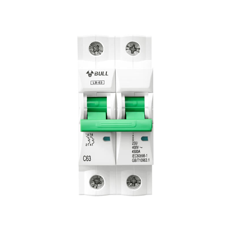Bull LB-63/63A 2P C-type circuit breaker (hardware) 230V/400V
