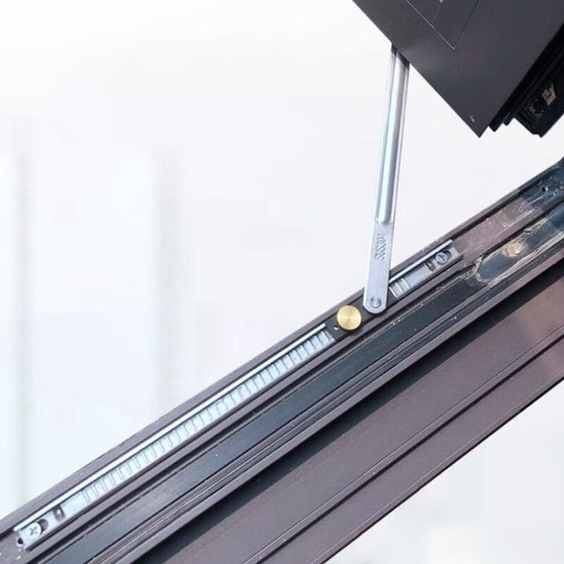 Deqi Stainless Steel Windproof Window Bracket, Two-Link Telescopic Fixed Bracket, Aluminum Alloy Window Limiter, 14-inch (Thickened Stainless Steel)