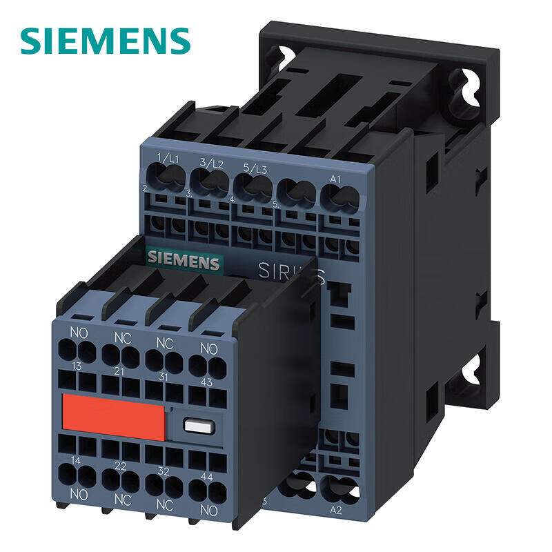 Siemens 3RT20162FB443MA0 Power Contactor, 9A, 24VDC, Size S00