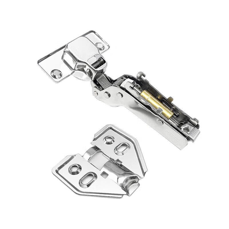 Jin Gu Lao hydraulic hinges, spring-loaded wardrobe hinges, cabinet door hinges, and other furniture hardware accessories. Cold-rolled steel fixed hinges, full overlay (straight and bent). KZS-751