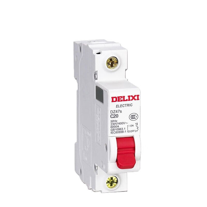 Delixi air switch small circuit breaker DZ47s C type 1P 20A; DZ47SN1C20