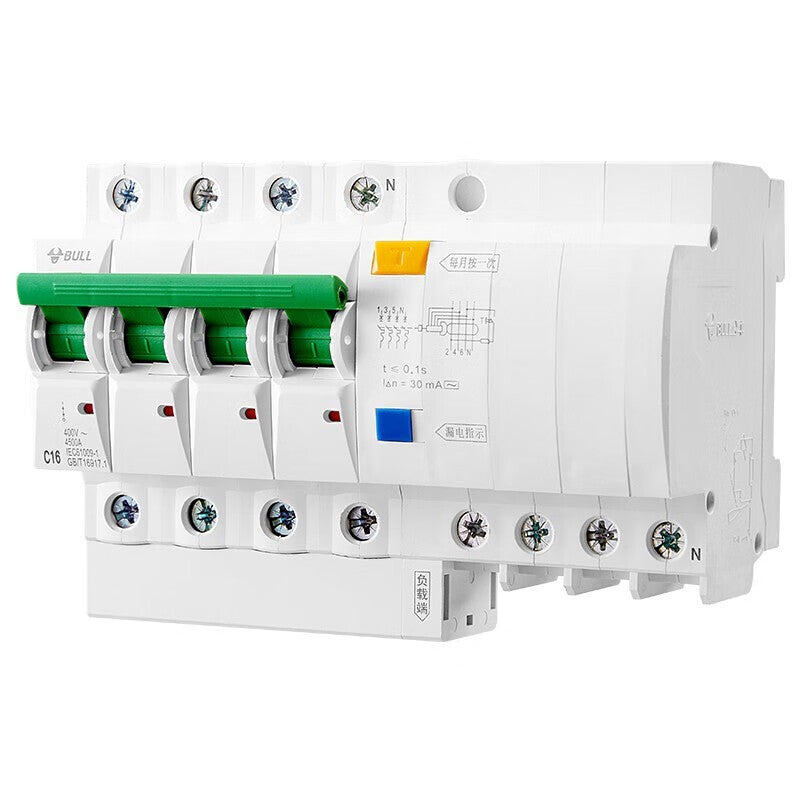 Bull (BULL) LE-63 воздушный выключатель с защитой от утечки, автоматический выключатель с защитой от утечки, воздушный выключатель 4P, главный выключатель 4P40A