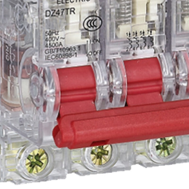 DELIXI DZ47TR Transparent MCB 4P 63A Circuit Breaker Switch