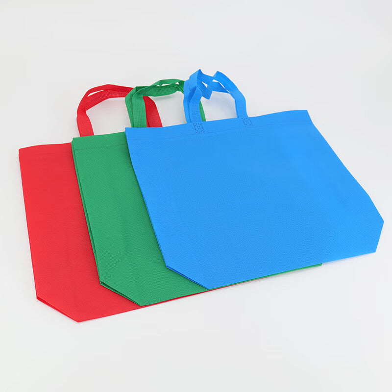 Bingyu Non-woven Tote Bag, Takeout Packaging Bag, Shopping Bag, Printed Logo Advertising Bag, Red, 35*41*12, Vertical Style, 10 Pieces, BYDZ-5