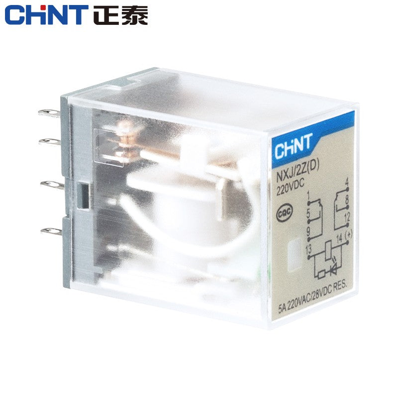 Chint (CHNT) NXJ/2Z (D) 380VAC plug-in small intermediate electromagnetic relay (base photographed separately)