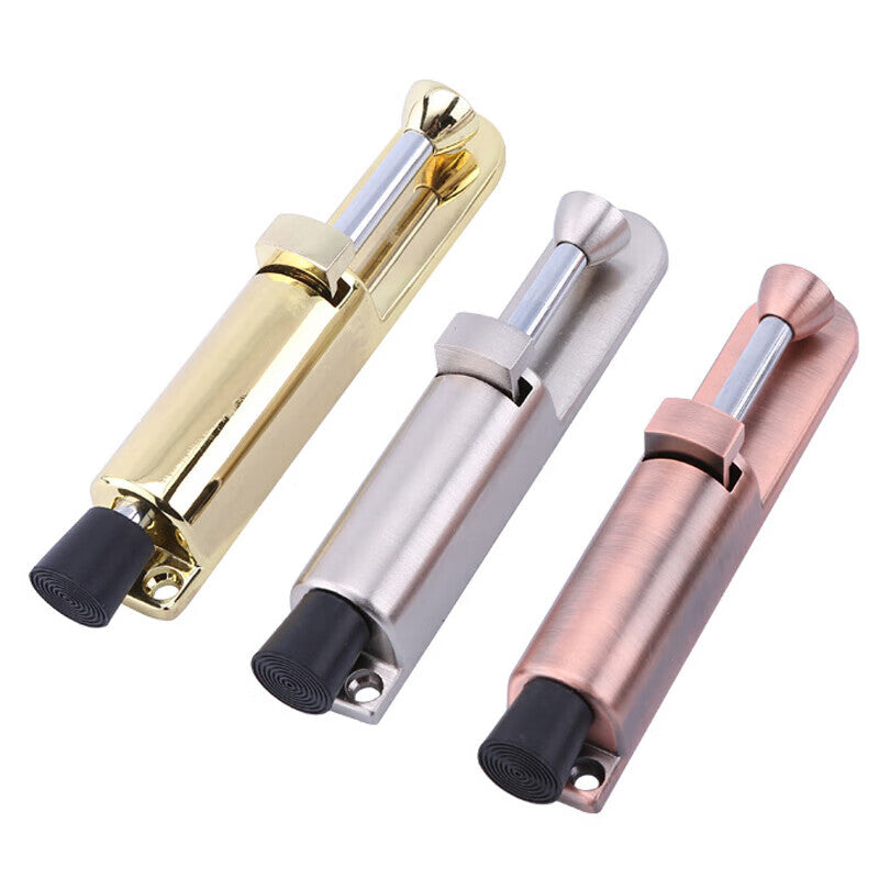 Bingyu Foot-operated door stopper, foot-operated door positioner, brake, fixed door stop, concealed anti-collision and windproof door stopper, brushed silver BH-661