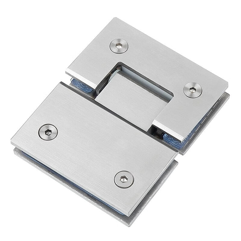 Thickened bathroom shower enclosure hinge with high-speed wheel, made of brushed 180mm 304 stainless steel.