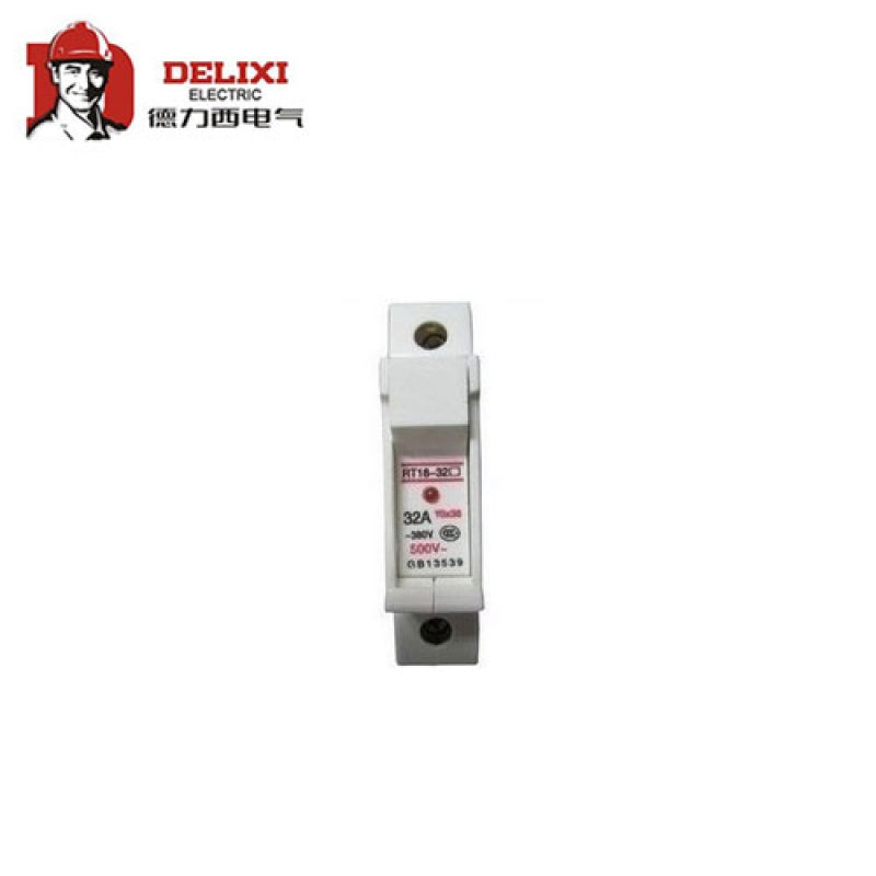 Delixi Electric cylindrical cap fuse base; RT18-32 base