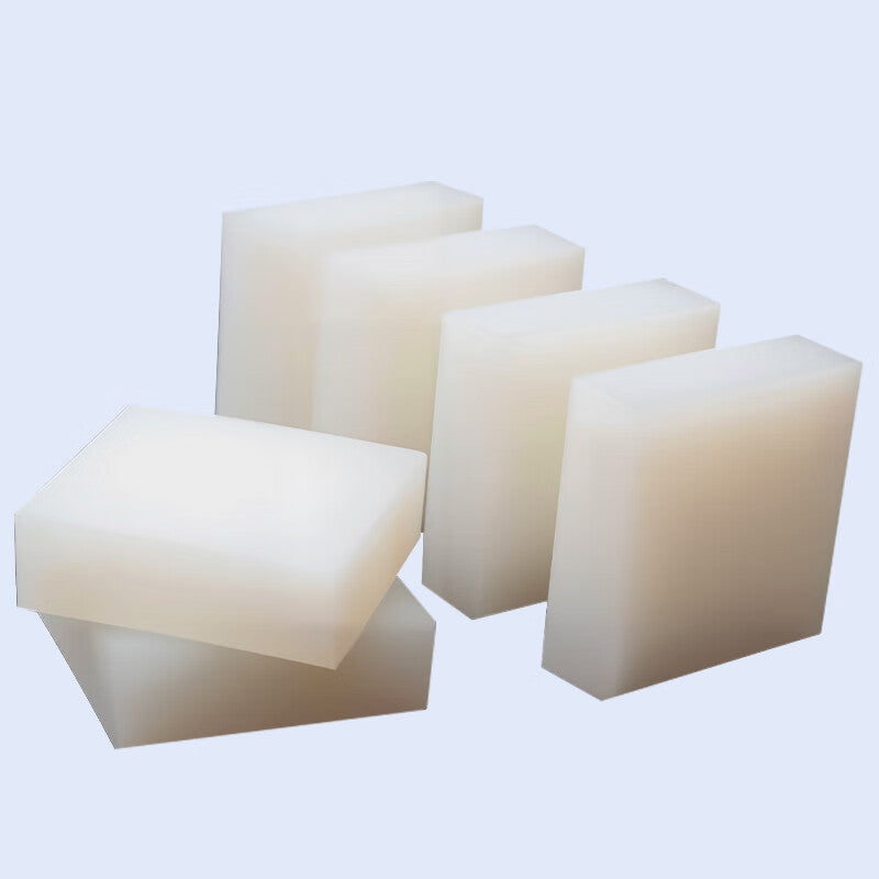 Huabi Square Silicone Shock Absorbing Pads, White Semi-Transparent High-Temperature Resistant Silicone Pads, Cuttable Silicone Pads, 50*50*10mm (6 pieces)