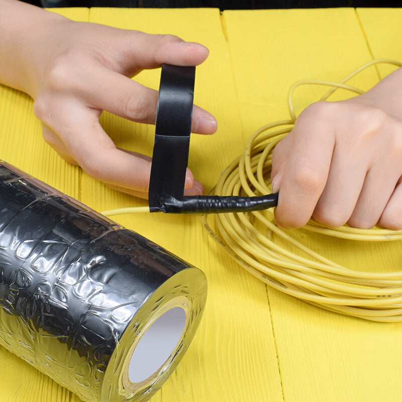 LETA 20m Black PVC Lead-Free Flame-Retardant Low-Temperature Resistant Electrical Insulating Tape, 10 rolls, LT-PPE555