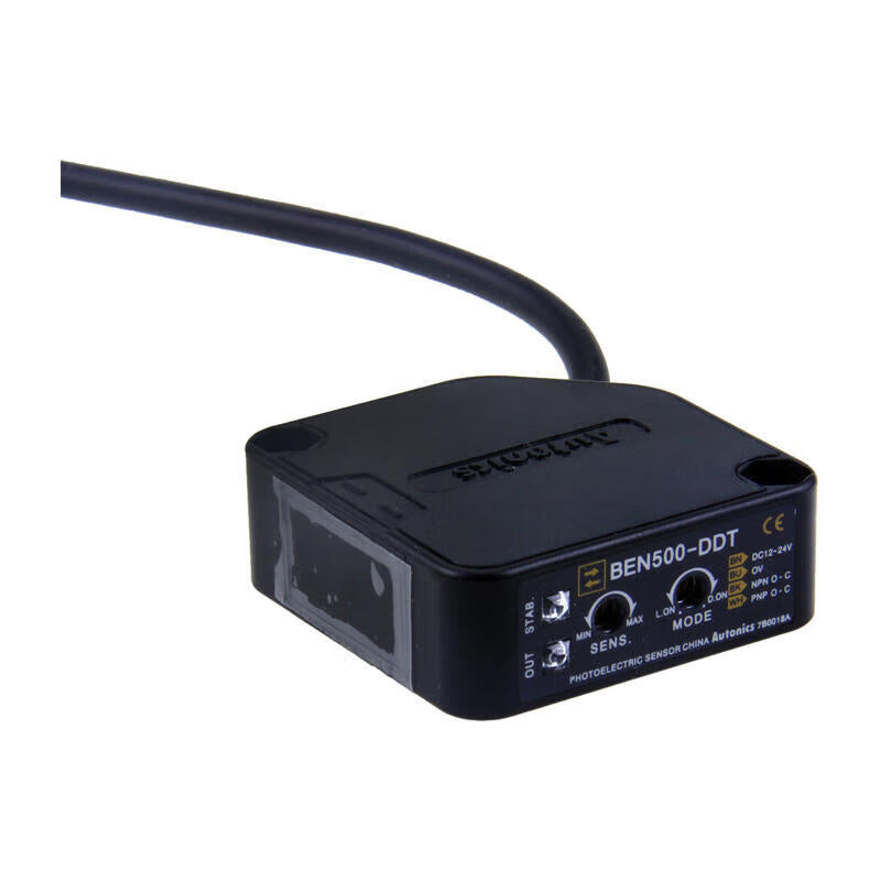 Autonics amplifier built-in photoelectric sensor reflective type detection distance 500mm DC12-24V NPN/PNP cable 2m light ON/light-blocking ON; BEN500-DDT