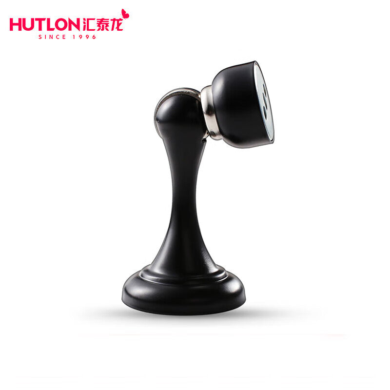 Huitailong Stainless Steel Door Stopper, Anti-collision Device for Wooden Doors, Floor Holder, Strong Magnetic Anti-collision Door Stopper, Wall Mount, Bathroom Door Stopper, Matte Black