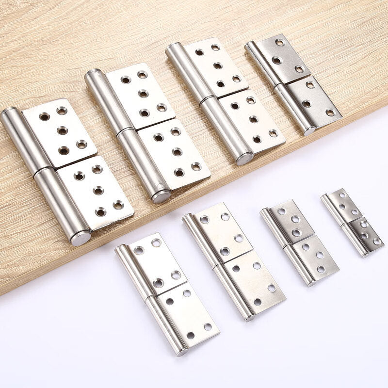 Deyu Products Stainless Steel Detachable Hinge, Flag-Shaped Hinge, Two Pieces Per Set, 4-inch 2mm with Holes