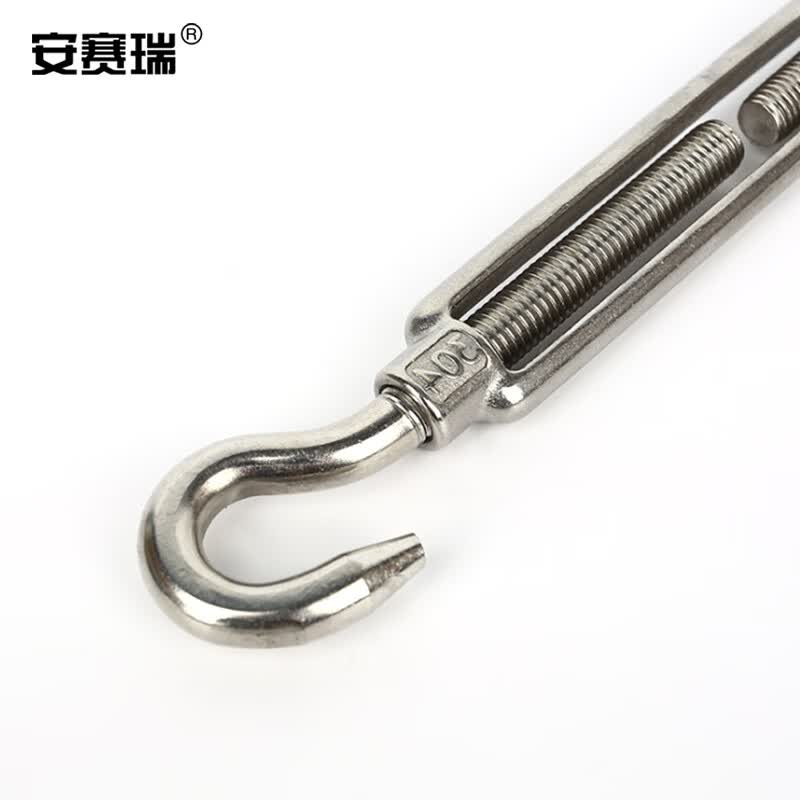 Anselene Stainless Steel Turnbuckles (5-pack) 304 Stainless Steel Turnbuckle Wire Rope Tensioner Open Body Turnbuckle Tensioner M8 430621