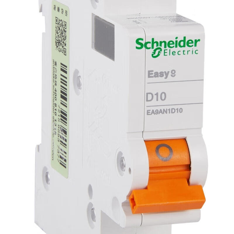 Schneider Electric miniature circuit breaker, EA9AN 1P D10A; EA9AN1D10