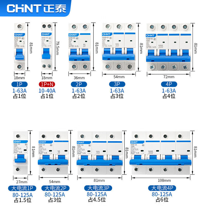 Chint NXB-125 3P D Type Miniature Circuit Breaker 125A