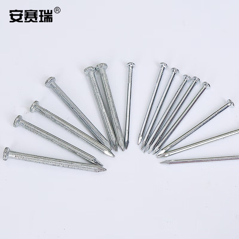 Anselry Cement Nails, Steel Nails, Iron Nails, Multi-Specification Combination Set, Concrete Wall Nails, Wood Nails, 300 pieces, 4C00999